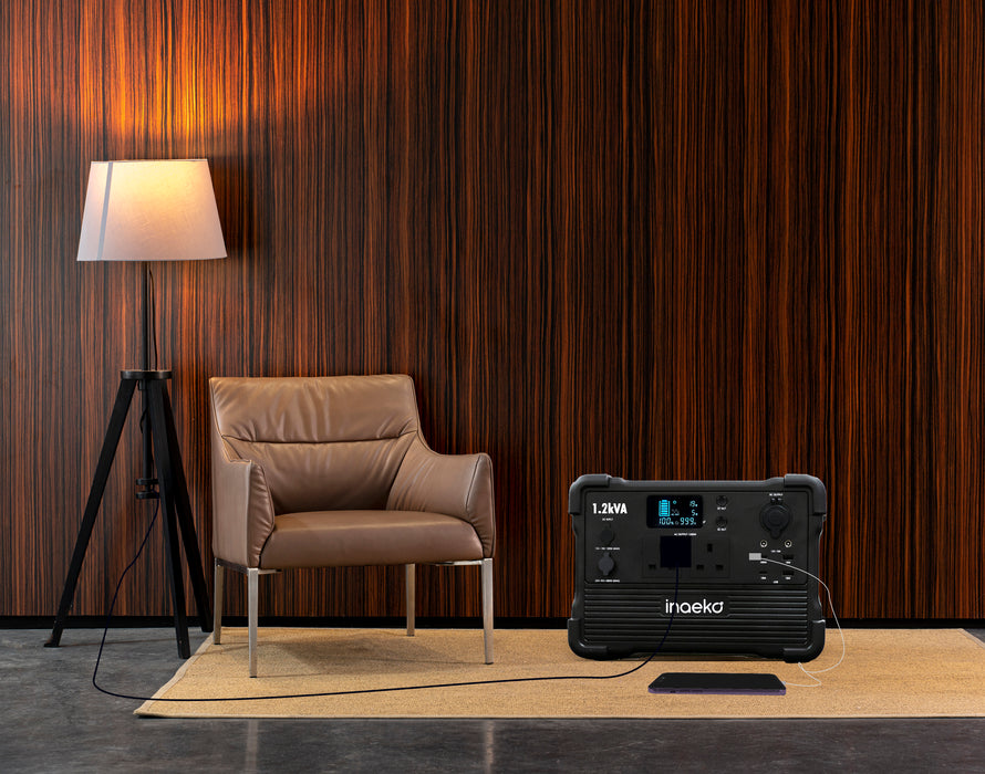 1.2kVA Portable Solar Generator with 614Wh LFP Battery Storage